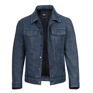 5KINGZ SPORTS Men's Windproof <b>Mandarin</b> <b>Collar</b> PU Leather Winter <b>Jacket</b> Casual Regular Fit with Sherpa Lining - Product Image 1