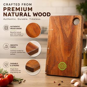 Tablas de Cortar de Madera Hechas a Mano Exclusivas, Diseño Moderno y Lujoso, Ecológicas, Sostenibles, Aptas para Lavavajillas, Utensilios de Cocina Personalizados - Product Image 3