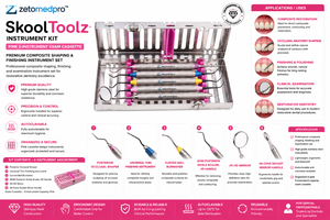 Kit de Instrumentos Premium para Modelado y Acabado de Composite Dental con Cassette de Examen de 5 Instrumentos OEM Zetomed Pro - Product Image 3