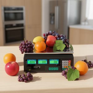 Balance de cuisine numérique SUNING en acier inoxydable, alimentée par piles, capacité 40 kg, avec arrêt automatique et affichage des fruits pour peser les aliments - Product Image 3