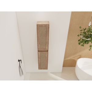 24-Inch Soft Close Doors Bathroom Side Cabinet with <b>Float</b> Mounting Design KD Packing Bathroom Shelves - Product Image 2