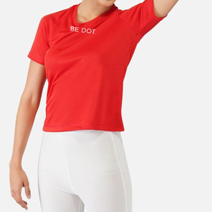 T-shirt décontracté pour femme en jersey vert olive à col rond, avec logo, manches courtes, 100 % coton biologique, écologique, respirant et à séchage rapide - Product Image 2