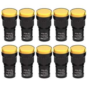 Luz de señal LED compacta de 120V Larga vida útil y fácil instalación para uso industrial Luces indicadoras amarillas - Product Image 1