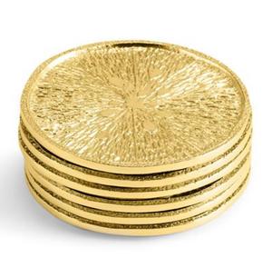 Timeless Metal <b>Coaster</b> <b>Set</b> For Elegant Home Decor Providing Durable Protection And Classic Metallic Decorative Appeal - Product Image 3