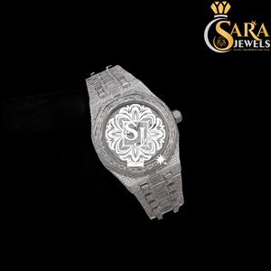 Reloj de pulsera de oro rosa totalmente helado de excelente calidad, reloj de lujo inspirado en Hip Hop para unisex disponible al mejor precio - Product Image 1