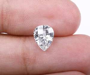 Diamant CVD cultivé en laboratoire, certifié IGI, blanc fantaisie, clarté VVS, taille EX-VG, taille poire, pour la fabrication de bijoux, bagues de fiançailles, boucles d'oreilles - Product Image 2