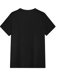 Men's Black Short Sleeve O-Neck Regular Fit 100% Cotton T-Shirt <b>Printed</b> Graphic Casual Breathable Jersey Knit Customizable - Product Image 2