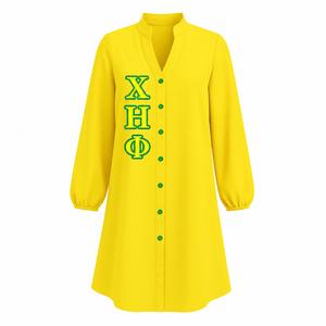 Blusa Larga con Mangas Abullonadas Bordada de la Hermandad Griega Chi Eta Phi - Product Image 5