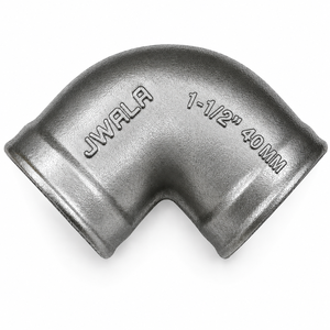 Coudière en acier inoxydable SS304 de 40 mm pour systèmes de fluides chimiques, raccord de tuyauterie à filetage femelle à rayon court de 1-1/2 pouce - Product Image 2