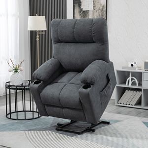 Poltrona Reclinabile Elettrica Oversize Grigio Scuro per Anziani con Telecomando e Porta USB - Product Image 2