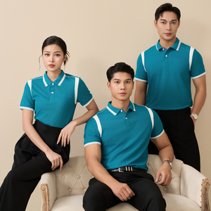 Polo moderno para hombre y mujer, 210gsm, tela duradera, diseño de axila de dos tonos, bordado estampado y envío rápido - Product Image 4