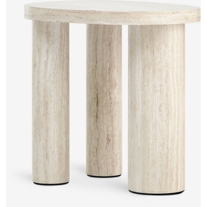 Mesa de Centro Moderna de Estilo Mid-Century, con Superficie de Mármol y Estructura de Madera, Hecha a Mano, Ligera y Ecológica, para Sala de Estar - Product Image 1