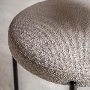 Modern Upholstered Dining <b>Chair</b> Curved Back Fabric Velvet Boucle Seat Metal <b>Leg</b> Side <b>Chair</b> for Dining Room Hotel - Product Image 2