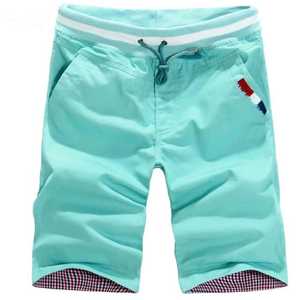 Pantalones Cortos Bermuda para Hombre, Color Gris Sólido, con Cordón Ajustable, Bolsillos, Tela Oxford Informal, Cintura Media, Diseño Transpirable - Product Image 4