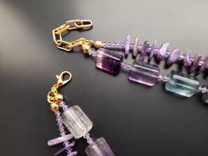 สร้อยคอชารอยต์ ฟลูออไรต์ ซิทริน ประดับลูกปัดเม็ดใหญ่ สร้อยคอพลอยหลายเส้น ทำด้วยมือ ของขวัญสำหรับผู้หญิง - Product Image 4