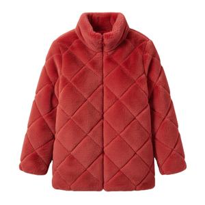 Chaqueta de invierno para mujer, gruesa, de un solo botón, transpirable, ecológica, informal, de forro polar de borrego, marrón, con capucha de piel, para un estilo moderno. - Product Image 2