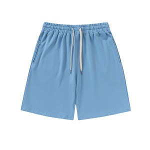 Shorts pour hommes personnalisés, style streetwear, 100% coton, avec cordon de serrage, couleur unie, tissu respirant en maille, qualité supérieure, marque privée - Product Image 6