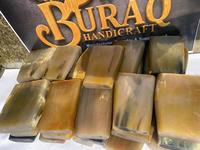 Manche de couteau 100% naturel en corne de buffle brute, pointe de corne, artisanat Buraq
