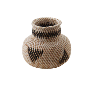 แจกันตกแต่งทำจากหวายธรรมชาติสานด้วยมือสำหรับตกแต่งบ้าน แจกันดอกไม้หวายสไตล์เรียบง่ายสำหรับวางกลางโต๊ะในห้องนั่งเล่นจากเวียดนาม - Product Image 2