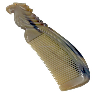 Peigne en corne de buffle/vache classique 100% naturel, fait à la main, écologique, peigne de coiffure de salon en provenance d'Inde, corne véritable personnalisée - Product Image 5