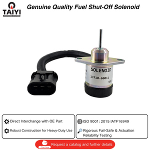 7000769 1J710-60011 Solénoïde d'arrêt de carburant pour chargeurs Bobcat Kubota – Arrêt de carburant – OEM/ODM disponible – Sans <span class=keywords><strong>OMQ</strong></span> - Product Image 1
