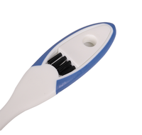 Grattoir de cuisine 2-en-1 et raclette de nettoyage pour vitres/tables en PP+TPR avec petite brosse à manche en plastique