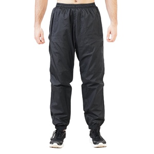 Pantalones Deportivos Negros para Hombre, Cintura Elástica, Ligeros, de Poliéster, Casuales, Transpirables, con Bolsillos Laterales, Corte Recto, para Otoño - Product Image 1