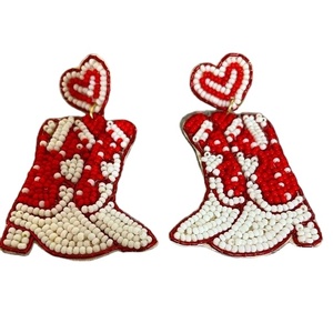 Fashionable Handcraft Embroidery Chappell Roan <b>Halloween</b> Beaded Dangle Drop Design <b>Earrings</b> And Designer By Hiba Enterprises - Product Image 3