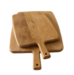 Planche de cuisine en bois naturel, bloc à découper rectangulaire avec poignée pour usage en cuisine - Product Image 3