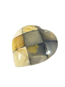 Pisapapeles Tukri Patchwork Onyx, pisapapeles de piedra de ónix de mármol tallado, pisapapeles geométricos de ónix tallados Vintage - Product Image 3