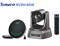 Système de Conférence Professionnel Tenveo 1080p avec Caméra PTZ à Suivi IA 3X et Haut-parleur de Conférence à Portée de 5M