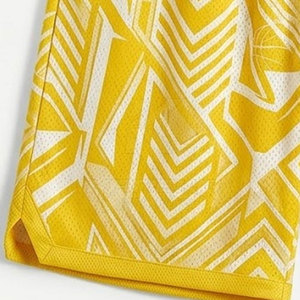 Shorts de basketball professionnels décontractés et solides, 100 % coton, séchage rapide, avec cordon de serrage, service OEM pour joueurs de basketball masculins - Product Image 4