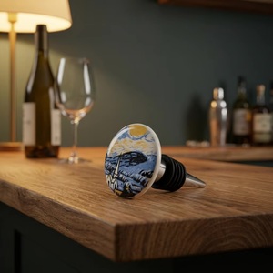 Tapón de Botella de Cerámica Ecológico con Diseño de la Noche Estrellada de Van Gogh, Accesorio para Sellar Vino - Product Image 2