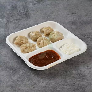 Barquette alimentaire biodégradable écologique en bagasse de canne à sucre, jetable, étanche, compostable et recyclable - Product Image 3