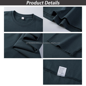 Wholesale High Quality Round Neck <b>T</b> <b>Shirt</b> Short Sleeve Heavy Cotton <b>T</b> <b>Shirt</b> for <b>Mens</b> Custom Cotton Tshirts <b>Heavyweight</b> - Product Image 3