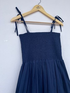 Robe décontractée d'été pour femmes et filles, imprimée, en pur coton, longueur genou, motif indien floqué, col en V, manches longues, style bohème tendance - Product Image 3