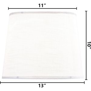 Set di 2 paralumi bianchi testurizzati di ricambio per lampade da tavolo e da terra - Product Image 2