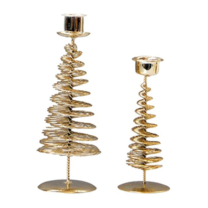 Nouveau Porte-bougie de Noël de luxe en métal doré, Bougeoir renne, Couronne, Centre de table de fête, Vente en gros usine, Faible MOQ - Product Image 4