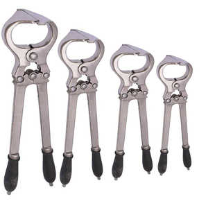 Kit d'outils professionnels de fermeur vétérinaire pour chevaux, 6 pièces, avec coupe-ongles, lime à sabots et manche en bois pour le bétail - Product Image 1