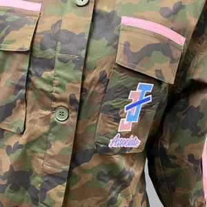 Veste camouflage Jack and Jill pour femme, manteau boutonné, logo brodé personnalisé, fabrication OEM, fournisseur en gros - Product Image 5