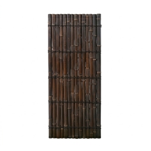 5 lattes de bambou noires en corde de coco, faciles à assembler, panneaux de clôture semi-bambou écologiques, décoration de jardin, cadre en bambou naturel - Product Image 1