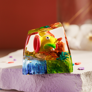 Keycaps Artisanat Forêt Mystique, Keycaps Artisanat Personnalisé, Keycaps Anime Mignons, Keycaps Verts, Ensemble de Keycaps, Keycaps en Bois - Product Image 3