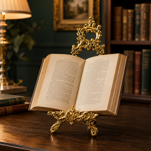 Vintage Brass Display <b>Easel</b> Stand Decorative Plate Holder Book Stand Photo Frame Display Rack Wedding Tabletop Home Hotel Décor - Product Image 5