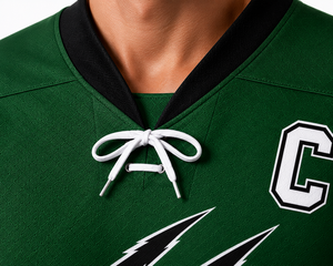 เสื้อฮอกกี้น้ำแข็งสีเขียวแขนยาวคอวีสำหรับผู้ชาย SINEWY SPORTS แบบซับลิเมชั่นสั่งทำพิเศษสำหรับทีม ระบายเหงื่อได้ดี ทรงปกติ - Product Image 6