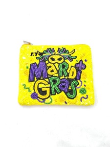 Pochette à monnaie perlée artisanale, faite main, créative, avec fermeture éclair, multicolore, sac de danse, motif nœud, pochette à perles de cristal - Product Image 3