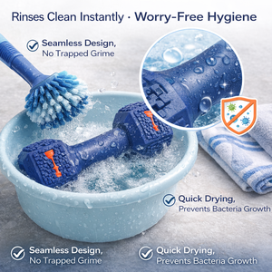 لعبة مضغ للكلاب غير قابلة للتلف، أداة تغذية مطاطية على شكل دمبل للتحفيز العقلي، لعبة أسنان مقاومة للعض ومانعة للتسرب - Product Image 6