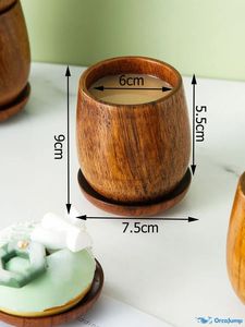Wooden Beverage <b>Cup</b> with Handle Elegant Bamboo Comfortable Hot Drink Serving From India Exporter At Low Price - Product Image 6