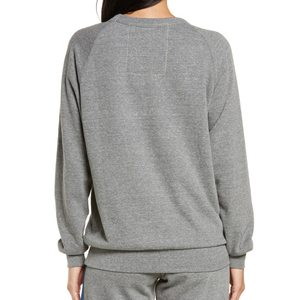 Conjunto Deportivo de Algodón Gris para Mujer, Cuello Redondo, Manga Larga, Diseño de Rayas Arcoíris, Corte Holgado, Ropa Casual de Otoño, Largo Completo - Product Image 2