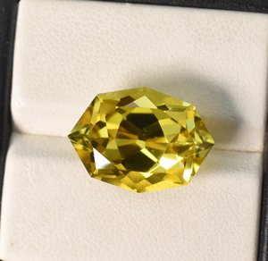 Zafiro amarillo de Ceilán de corte hexagonal elegante de 18x13 mm, 18.10 quilates, piedra preciosa suelta para la fabricación de joyas. - Product Image 4