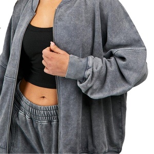 Acid Wash Women's <b>Winter</b> <b>tracksuit</b> Customized Multi-Color Plus Size Hooded Collar with Logo High Quality Latest Design 2026 - Product Image 4